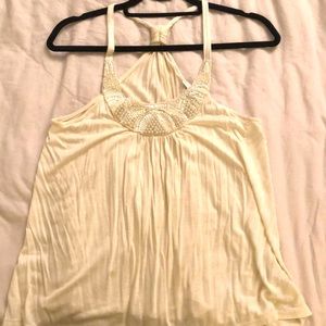 White tank with pearls